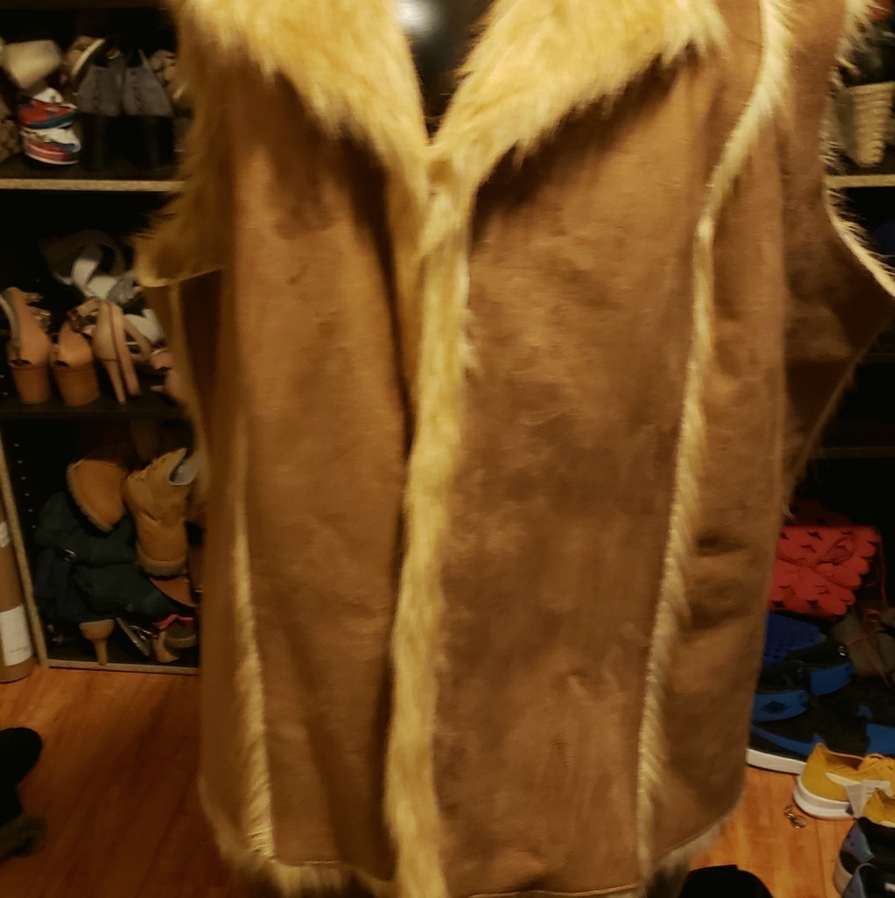 Gently Used Suede Furling Brown Vest